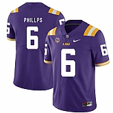 LSU Tigers 6 Jacob Phillps Purple Nike College Football Jersey Dzhi,baseball caps,new era cap wholesale,wholesale hats